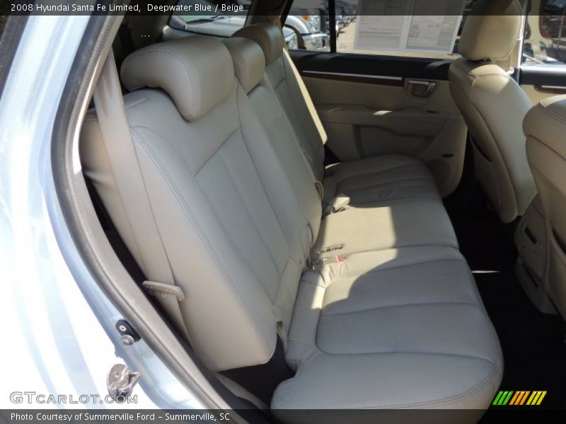 Deepwater Blue / Beige 2008 Hyundai Santa Fe Limited