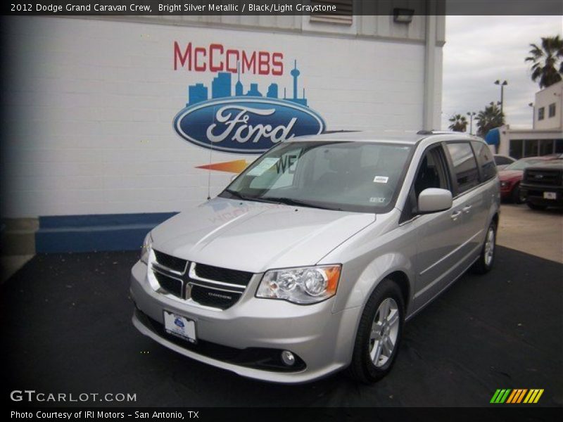 Bright Silver Metallic / Black/Light Graystone 2012 Dodge Grand Caravan Crew