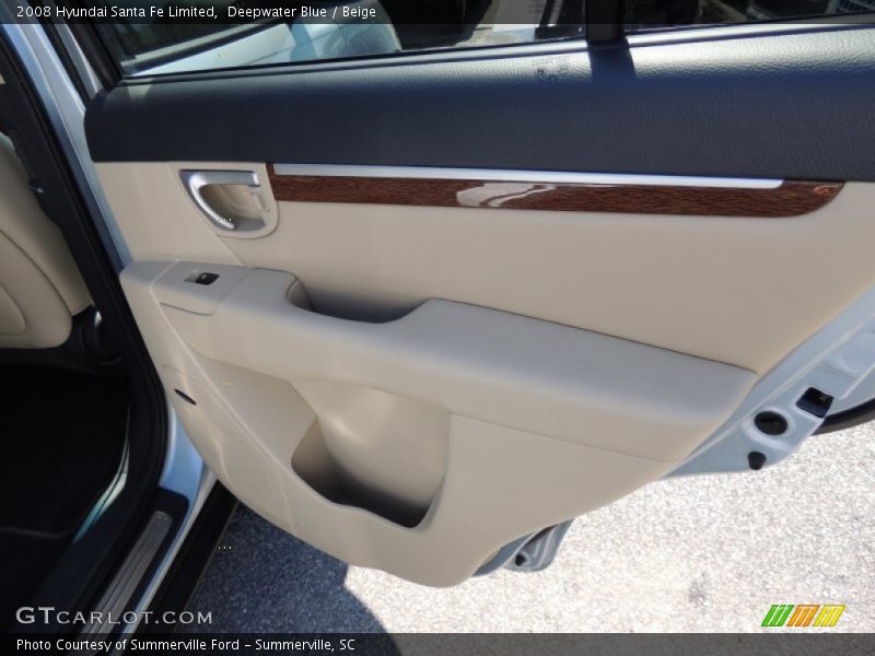Deepwater Blue / Beige 2008 Hyundai Santa Fe Limited