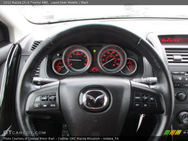 Liquid Silver Meatllic / Black 2012 Mazda CX-9 Touring AWD