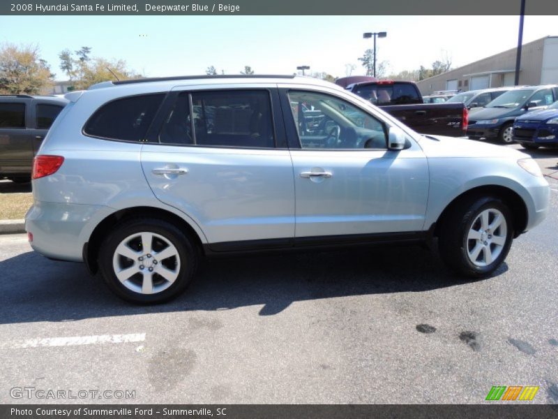 Deepwater Blue / Beige 2008 Hyundai Santa Fe Limited