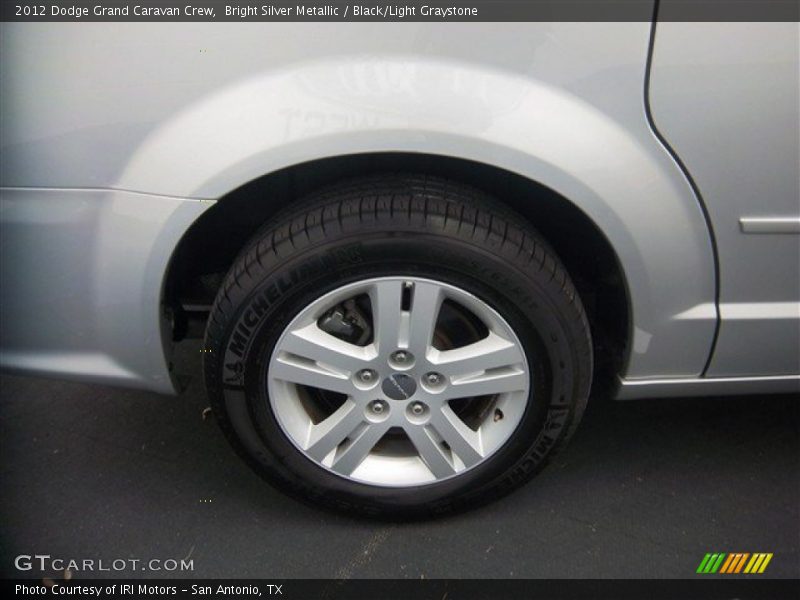 Bright Silver Metallic / Black/Light Graystone 2012 Dodge Grand Caravan Crew