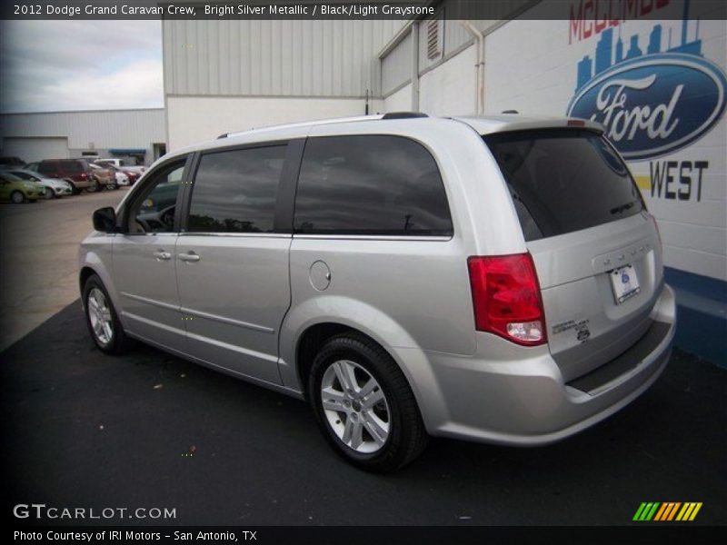 Bright Silver Metallic / Black/Light Graystone 2012 Dodge Grand Caravan Crew