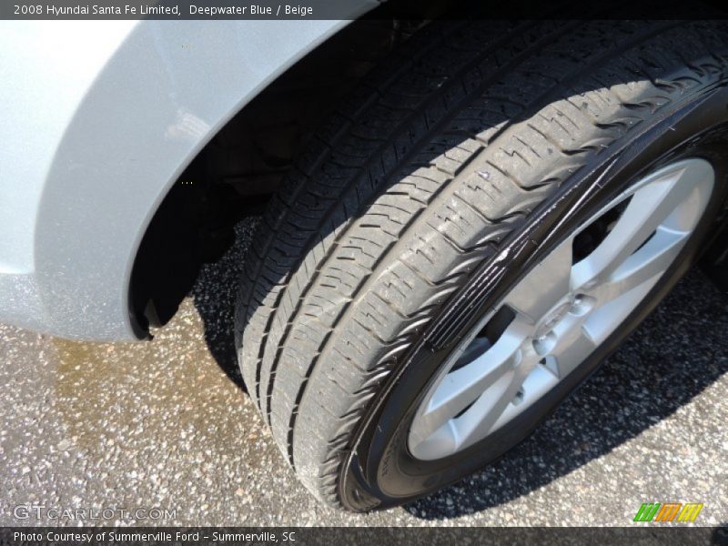 Deepwater Blue / Beige 2008 Hyundai Santa Fe Limited
