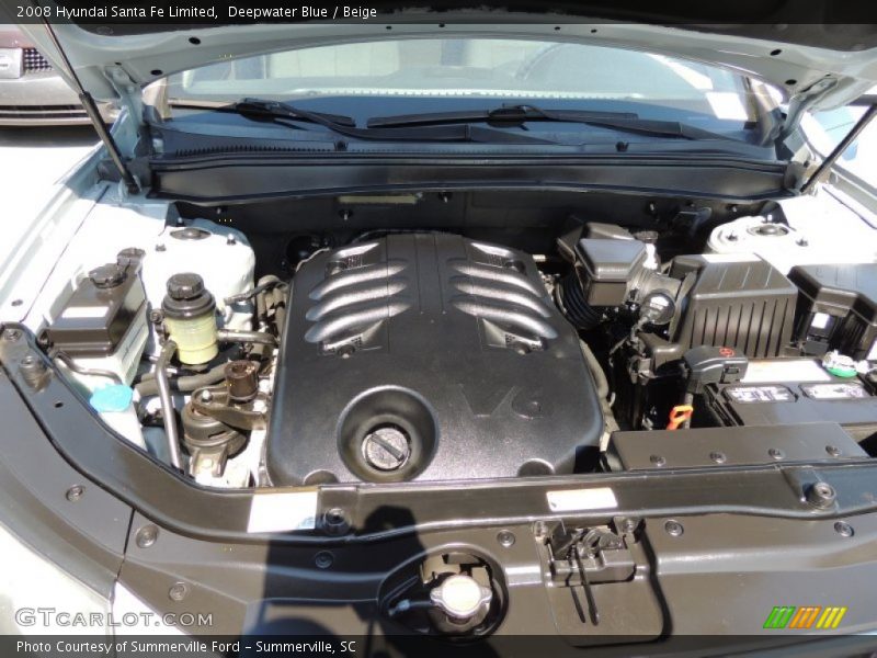 Deepwater Blue / Beige 2008 Hyundai Santa Fe Limited