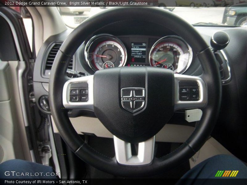 Bright Silver Metallic / Black/Light Graystone 2012 Dodge Grand Caravan Crew