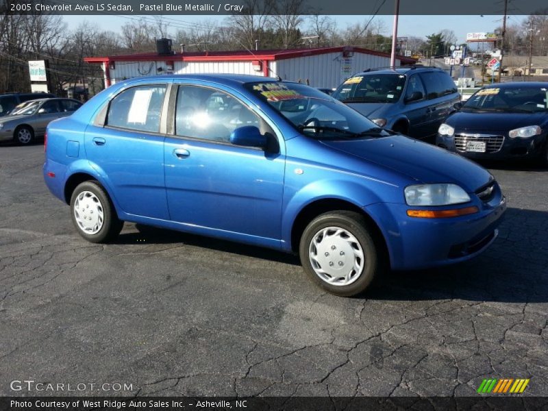 Pastel Blue Metallic / Gray 2005 Chevrolet Aveo LS Sedan