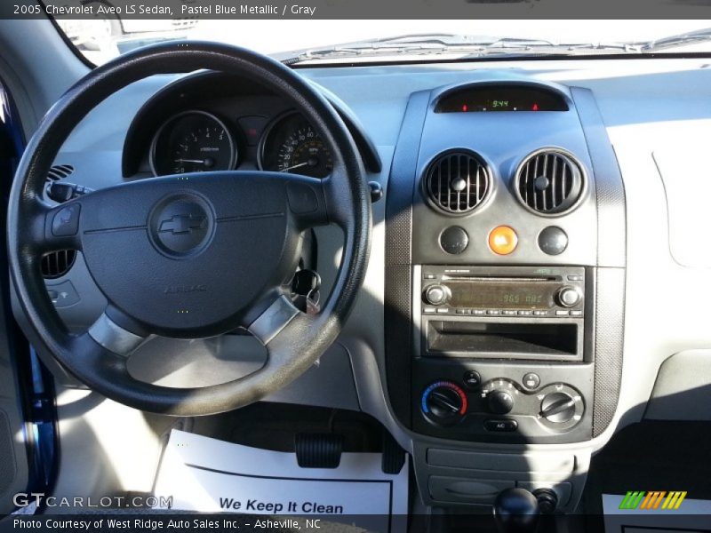 Pastel Blue Metallic / Gray 2005 Chevrolet Aveo LS Sedan