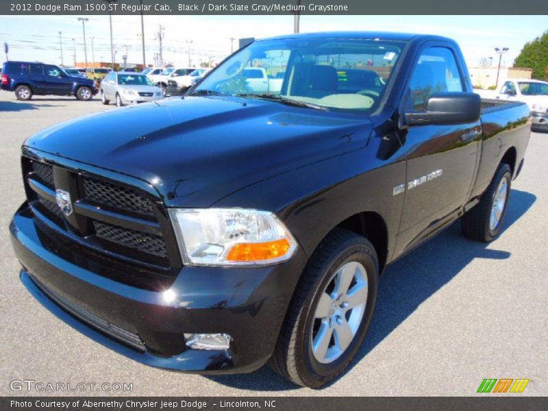 Black / Dark Slate Gray/Medium Graystone 2012 Dodge Ram 1500 ST Regular Cab