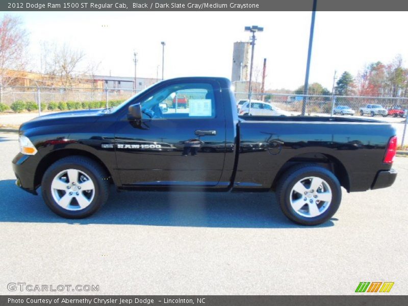 Black / Dark Slate Gray/Medium Graystone 2012 Dodge Ram 1500 ST Regular Cab