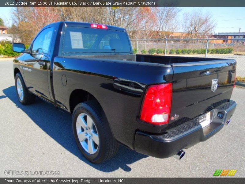 Black / Dark Slate Gray/Medium Graystone 2012 Dodge Ram 1500 ST Regular Cab