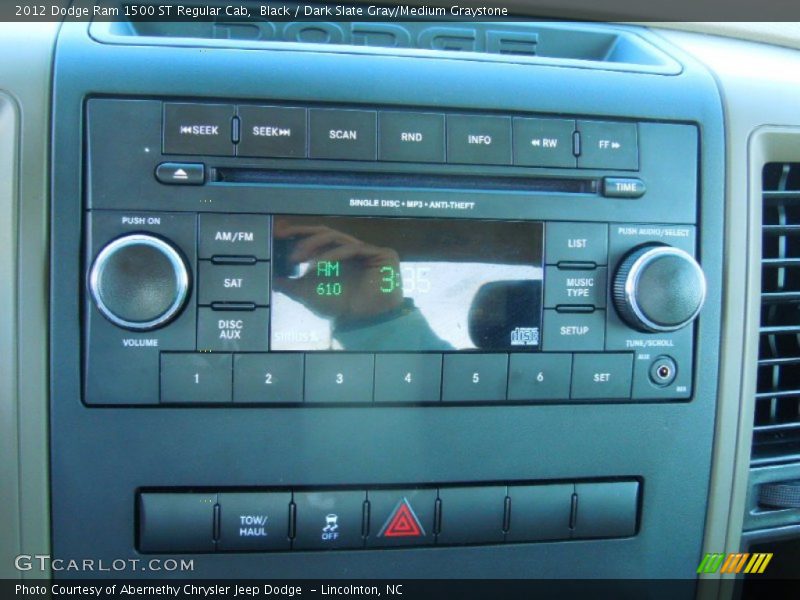 Black / Dark Slate Gray/Medium Graystone 2012 Dodge Ram 1500 ST Regular Cab