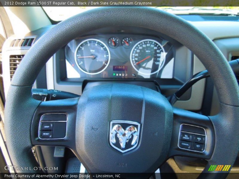 Black / Dark Slate Gray/Medium Graystone 2012 Dodge Ram 1500 ST Regular Cab