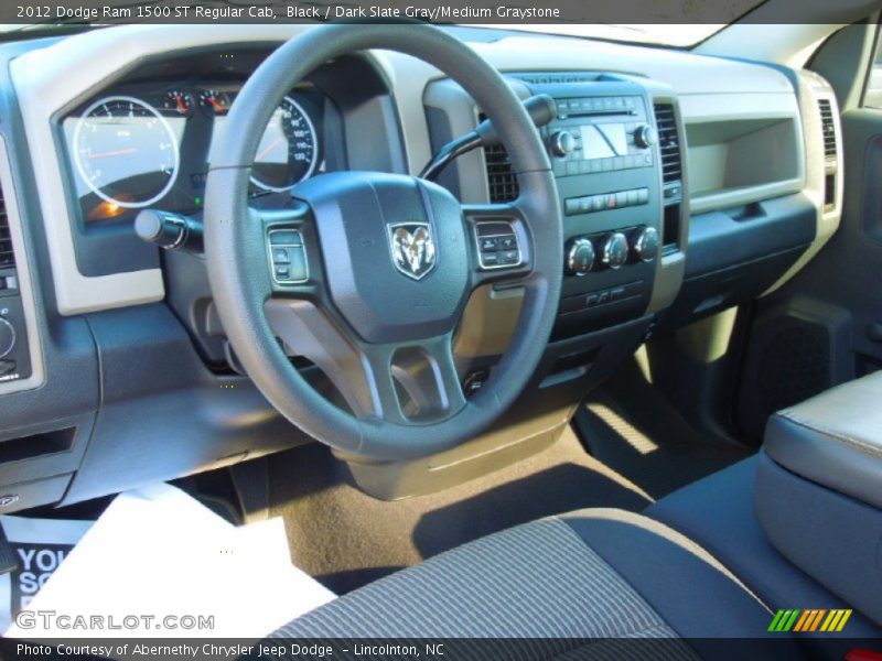 Black / Dark Slate Gray/Medium Graystone 2012 Dodge Ram 1500 ST Regular Cab