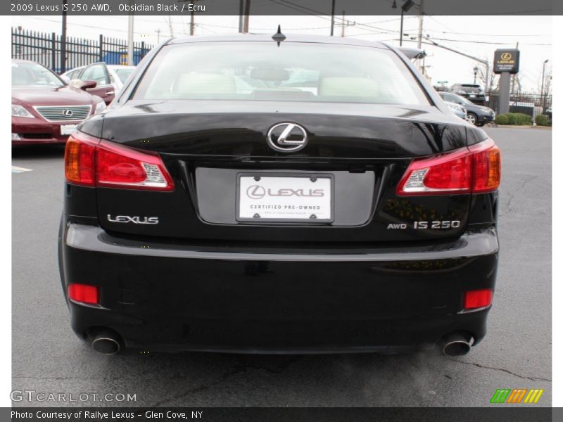 Obsidian Black / Ecru 2009 Lexus IS 250 AWD