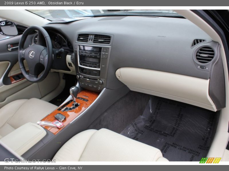 Obsidian Black / Ecru 2009 Lexus IS 250 AWD