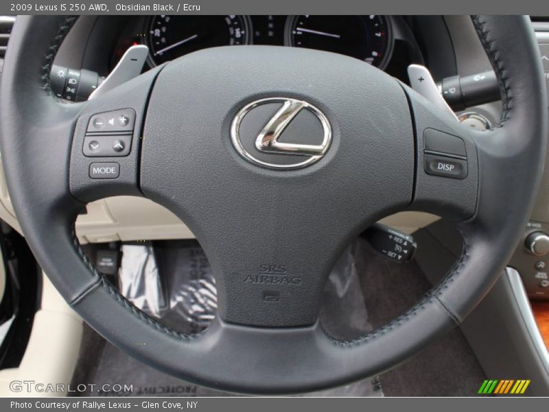 Obsidian Black / Ecru 2009 Lexus IS 250 AWD