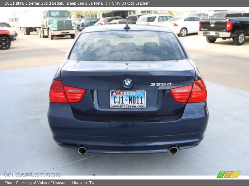Deep Sea Blue Metallic / Gray Dakota Leather 2011 BMW 3 Series 335d Sedan