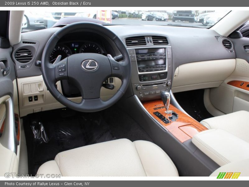 Obsidian Black / Ecru 2009 Lexus IS 250 AWD