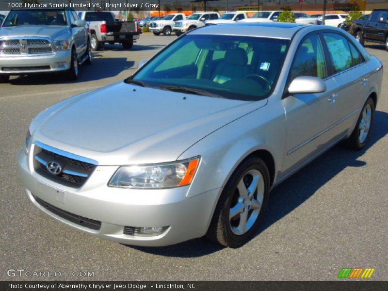 Bright Silver / Gray 2008 Hyundai Sonata Limited V6