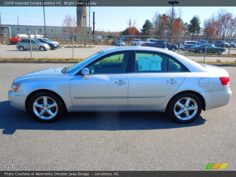 Bright Silver / Gray 2008 Hyundai Sonata Limited V6