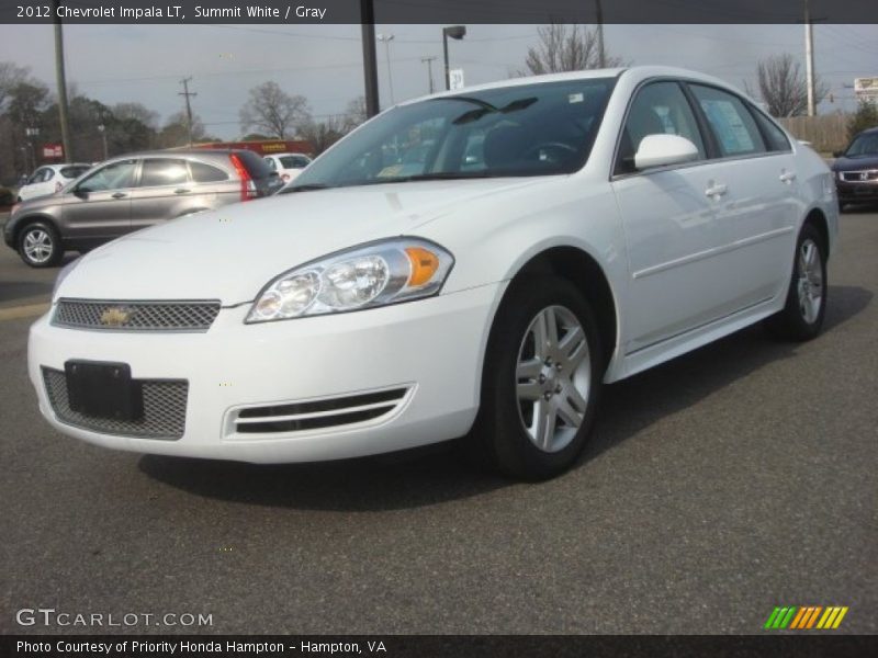 Summit White / Gray 2012 Chevrolet Impala LT