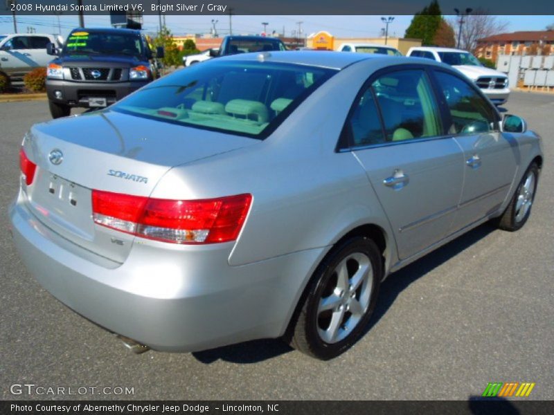 Bright Silver / Gray 2008 Hyundai Sonata Limited V6
