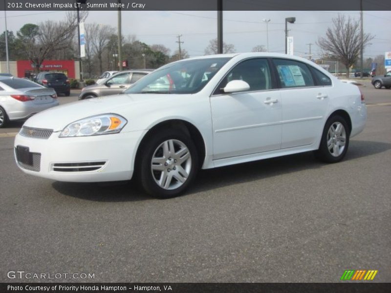 Summit White / Gray 2012 Chevrolet Impala LT