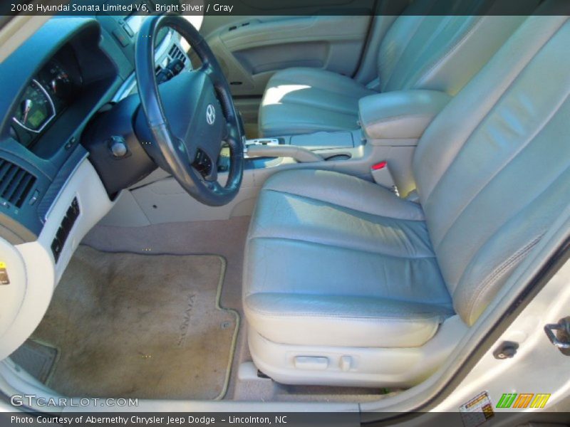 Bright Silver / Gray 2008 Hyundai Sonata Limited V6