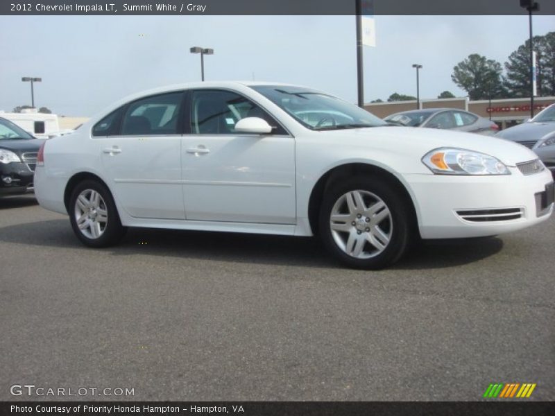 Summit White / Gray 2012 Chevrolet Impala LT