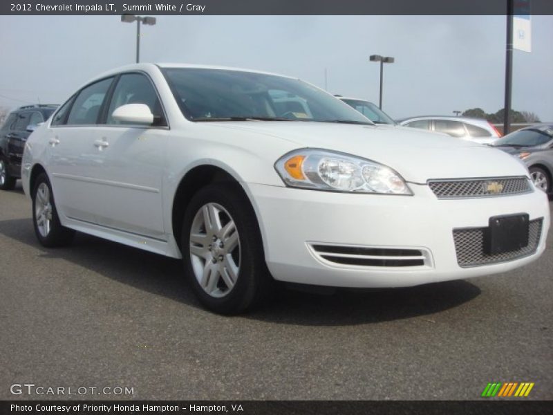 Summit White / Gray 2012 Chevrolet Impala LT