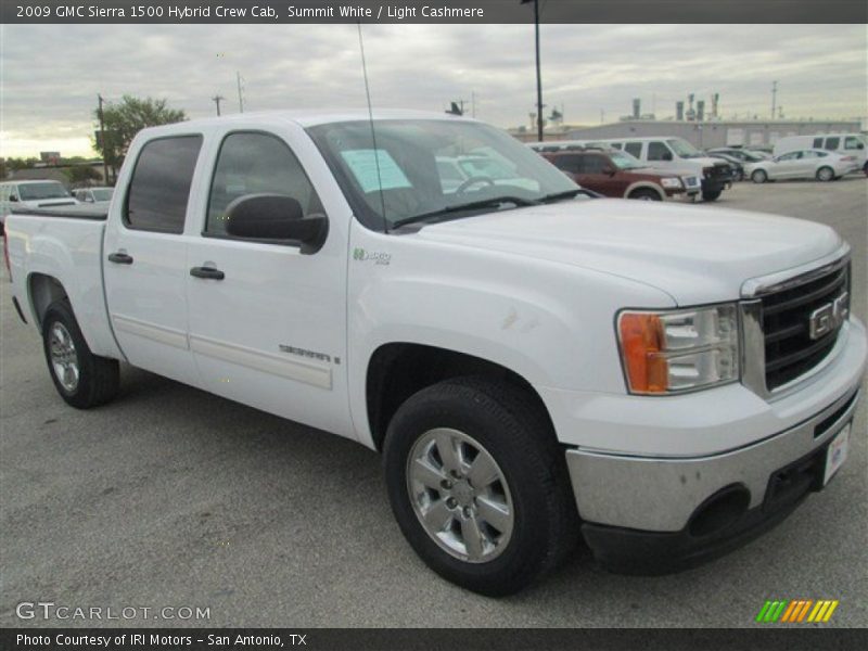 Summit White / Light Cashmere 2009 GMC Sierra 1500 Hybrid Crew Cab