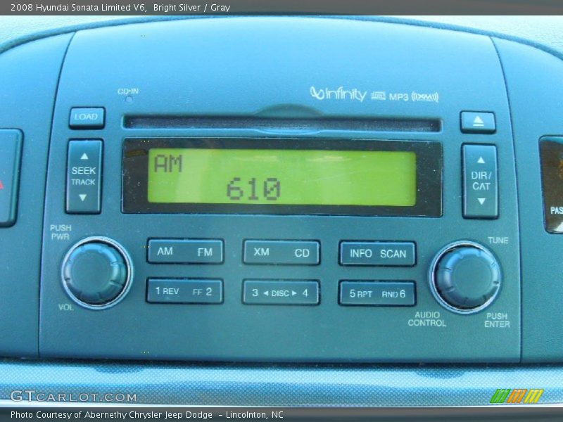 Bright Silver / Gray 2008 Hyundai Sonata Limited V6