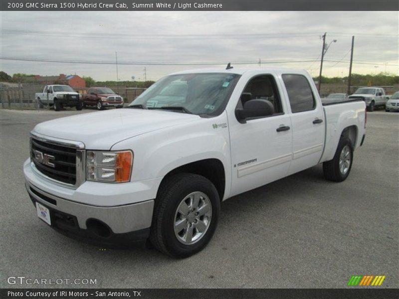 Summit White / Light Cashmere 2009 GMC Sierra 1500 Hybrid Crew Cab