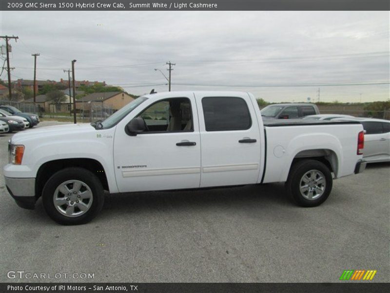 Summit White / Light Cashmere 2009 GMC Sierra 1500 Hybrid Crew Cab