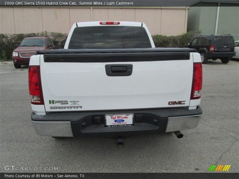 Summit White / Light Cashmere 2009 GMC Sierra 1500 Hybrid Crew Cab