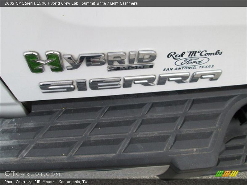 Summit White / Light Cashmere 2009 GMC Sierra 1500 Hybrid Crew Cab