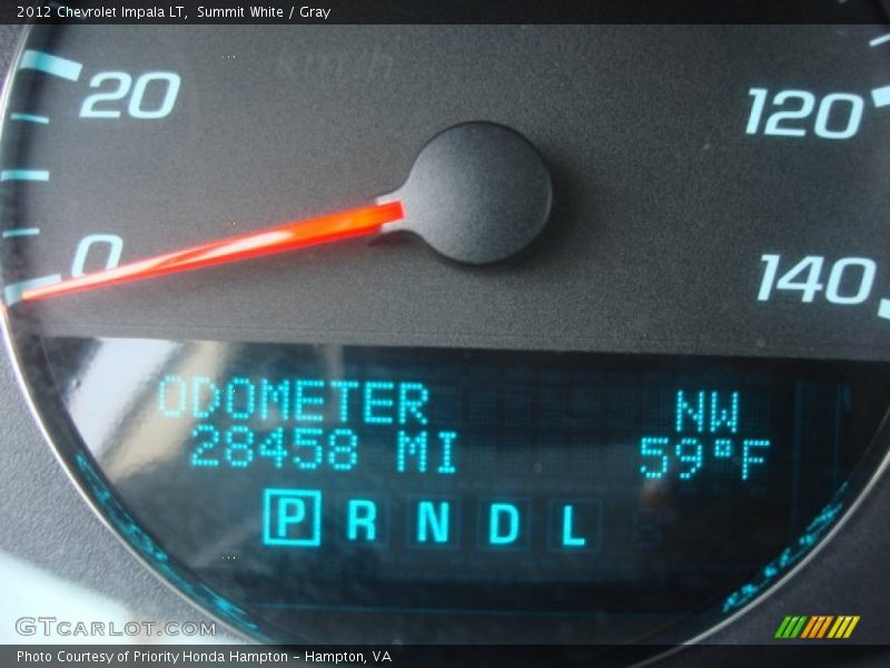 Summit White / Gray 2012 Chevrolet Impala LT