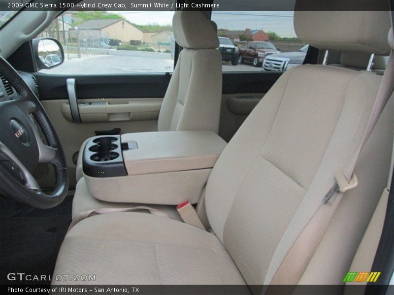 Summit White / Light Cashmere 2009 GMC Sierra 1500 Hybrid Crew Cab