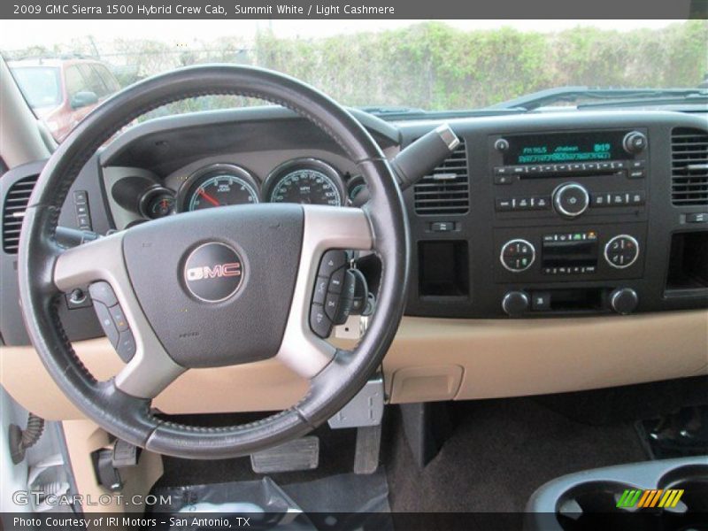 Summit White / Light Cashmere 2009 GMC Sierra 1500 Hybrid Crew Cab