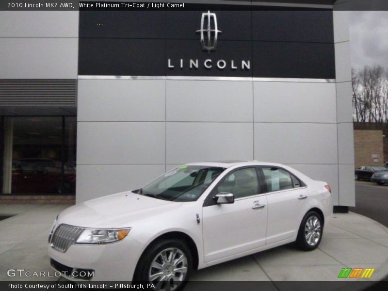 White Platinum Tri-Coat / Light Camel 2010 Lincoln MKZ AWD