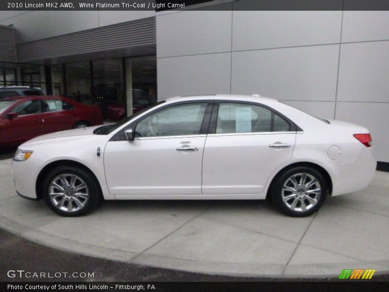 White Platinum Tri-Coat / Light Camel 2010 Lincoln MKZ AWD