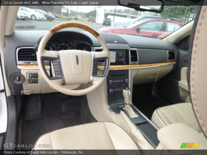 White Platinum Tri-Coat / Light Camel 2010 Lincoln MKZ AWD
