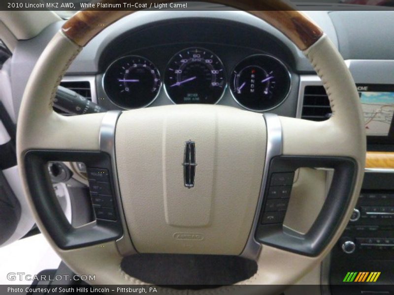 White Platinum Tri-Coat / Light Camel 2010 Lincoln MKZ AWD