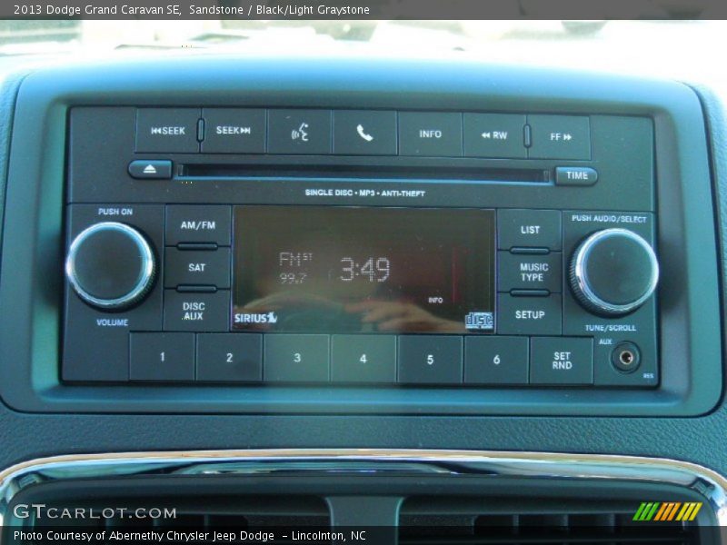 Sandstone / Black/Light Graystone 2013 Dodge Grand Caravan SE
