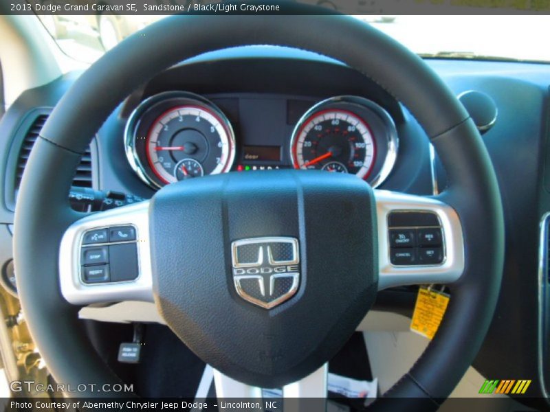 Sandstone / Black/Light Graystone 2013 Dodge Grand Caravan SE