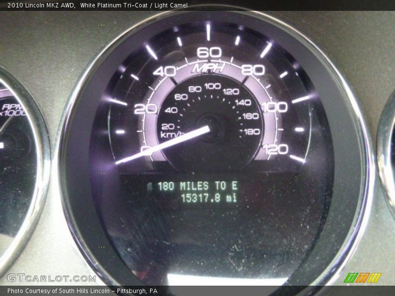 White Platinum Tri-Coat / Light Camel 2010 Lincoln MKZ AWD