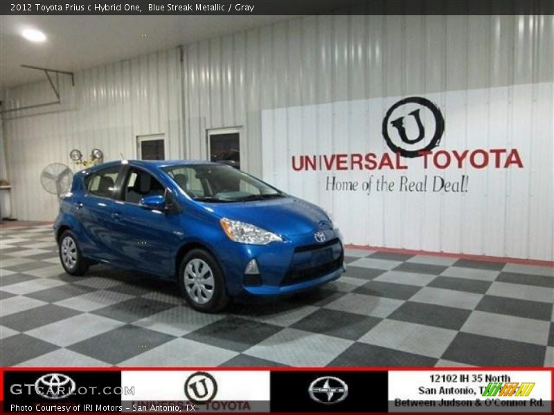 Blue Streak Metallic / Gray 2012 Toyota Prius c Hybrid One