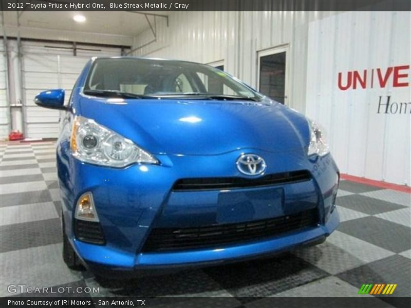 Blue Streak Metallic / Gray 2012 Toyota Prius c Hybrid One