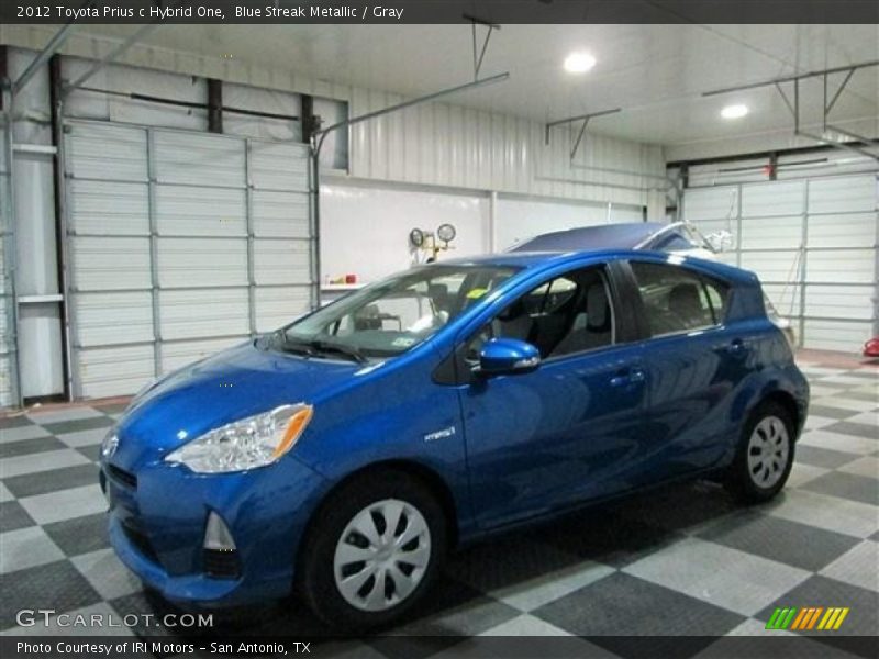 Blue Streak Metallic / Gray 2012 Toyota Prius c Hybrid One